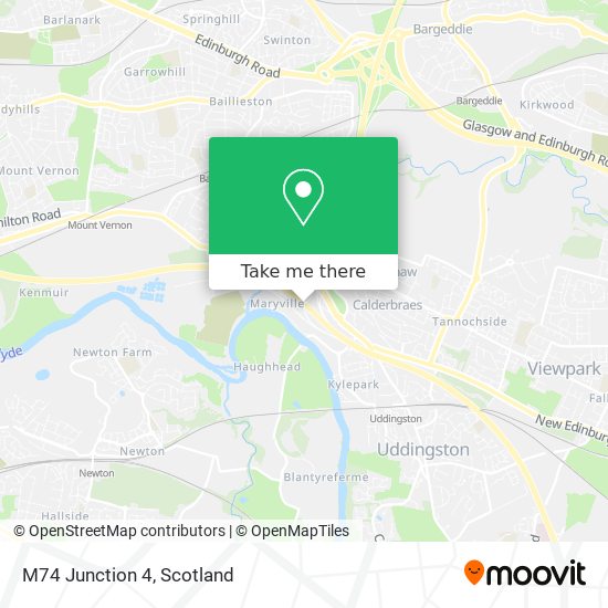 M74 Junction 4 map