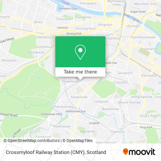 Crossmyloof Railway Station (CMY) map