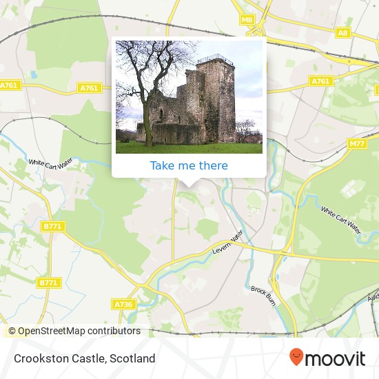Crookston Castle map