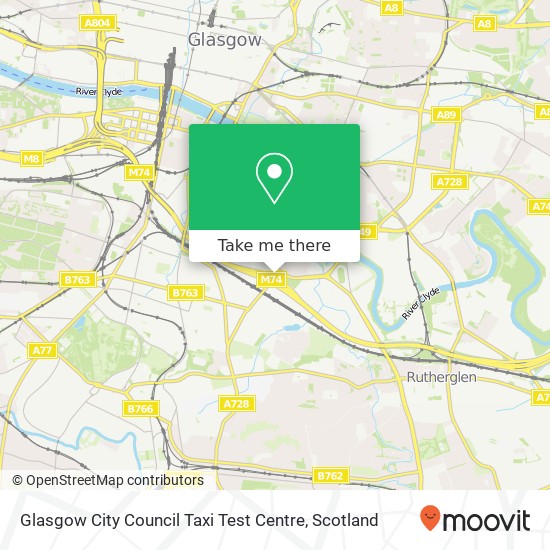 Glasgow City Council Taxi Test Centre map