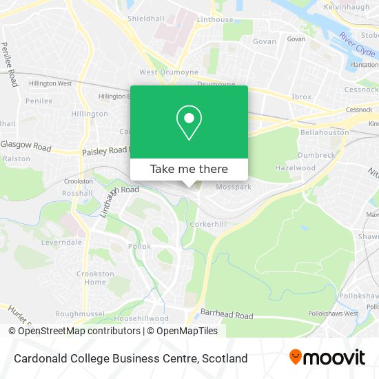Cardonald College Business Centre map