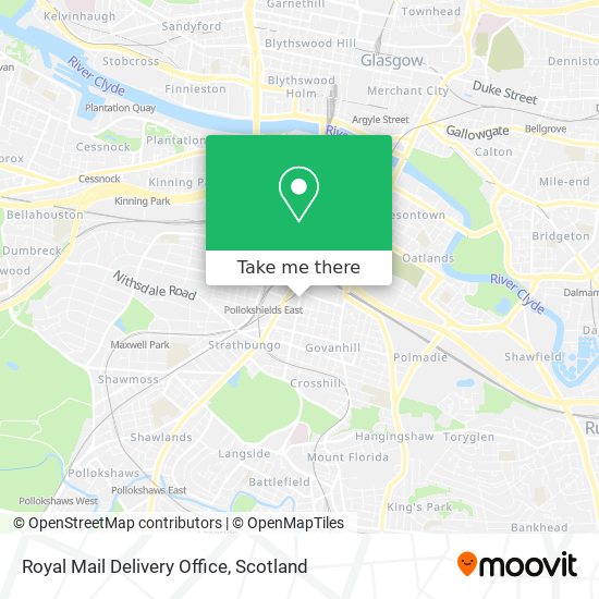 Royal Mail Delivery Office map