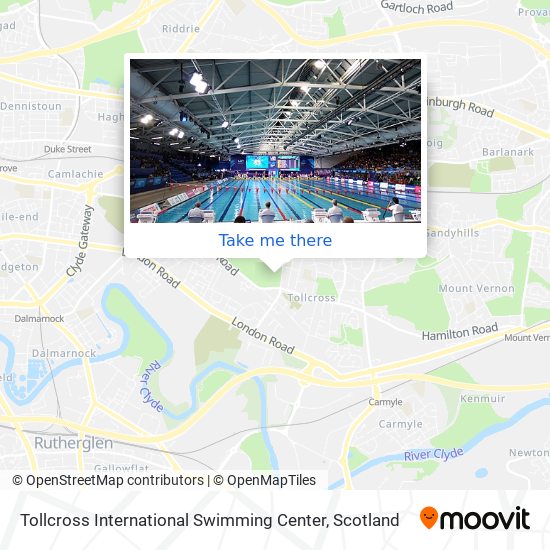 Tollcross International Swimming Center map