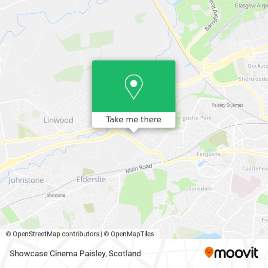 Showcase Cinema Paisley map