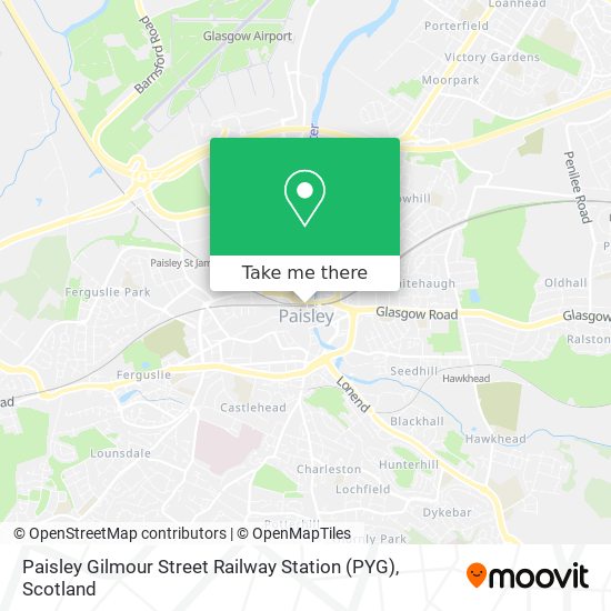 Paisley Gilmour Street Railway Station (PYG) map