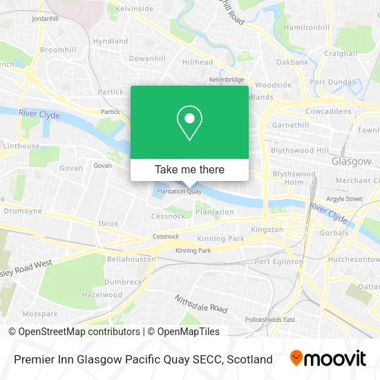 Premier Inn Glasgow Pacific Quay SECC map