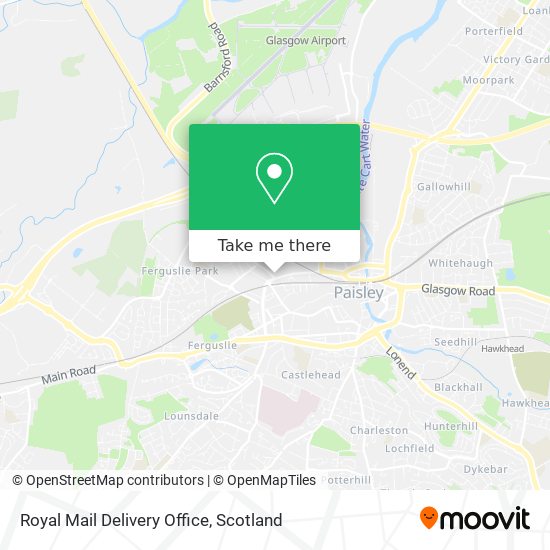 Royal Mail Delivery Office map