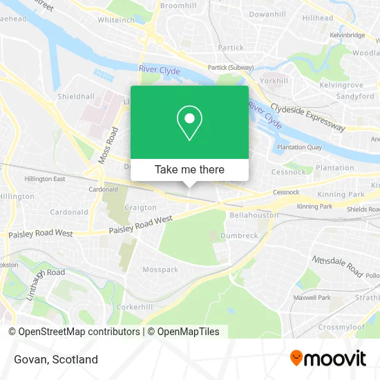Govan Postcode Map How to Get to Govan in Glasgow by Bus, Train or Light Rail?