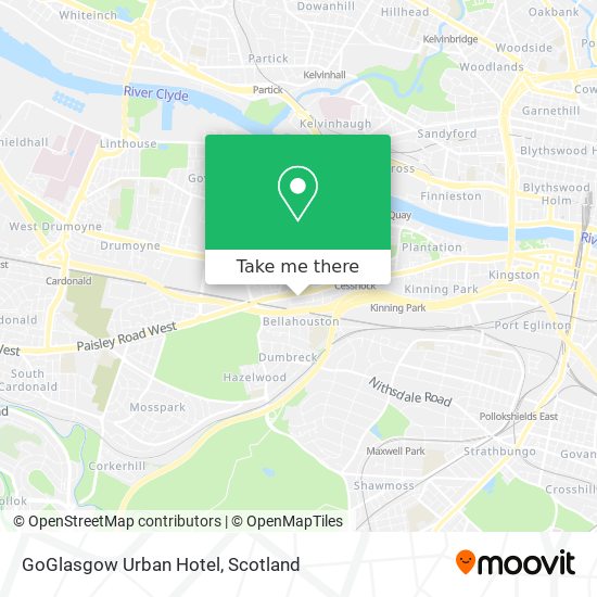 GoGlasgow Urban Hotel map