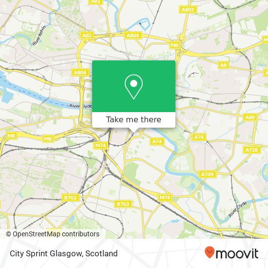 City Sprint Glasgow map
