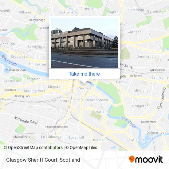 Glasgow Sheriff Court map