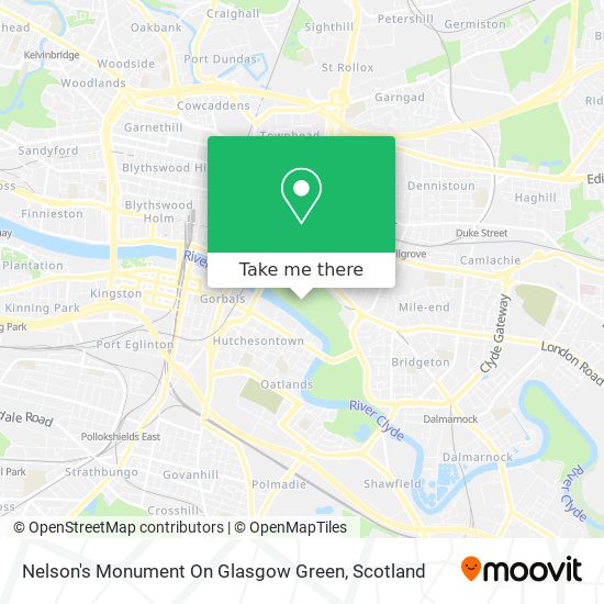 Nelson's Monument On Glasgow Green map