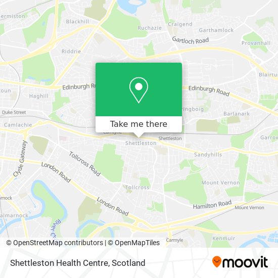 Shettleston Health Centre map