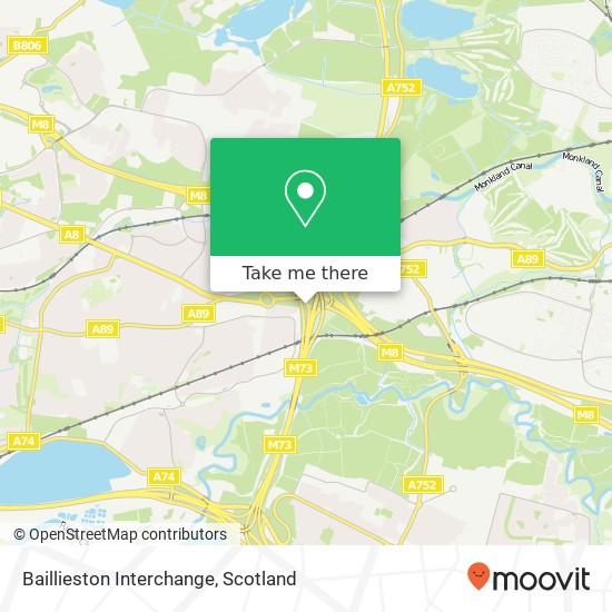 Baillieston Interchange map