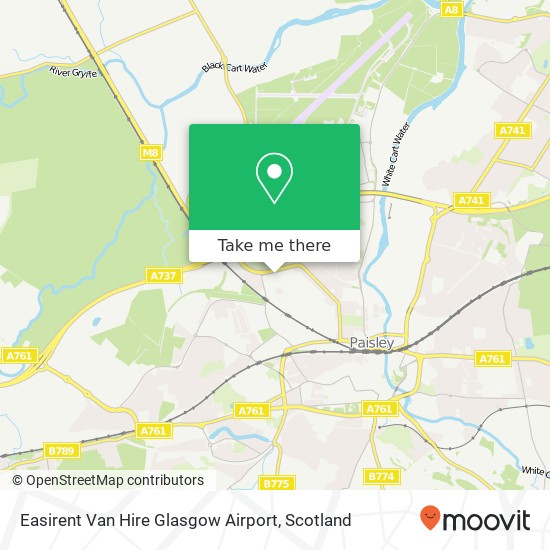 Easirent Van Hire Glasgow Airport map
