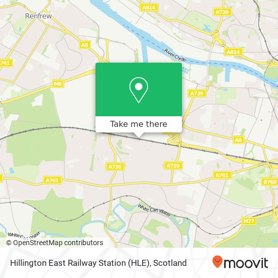 Hillington East Railway Station (HLE) map