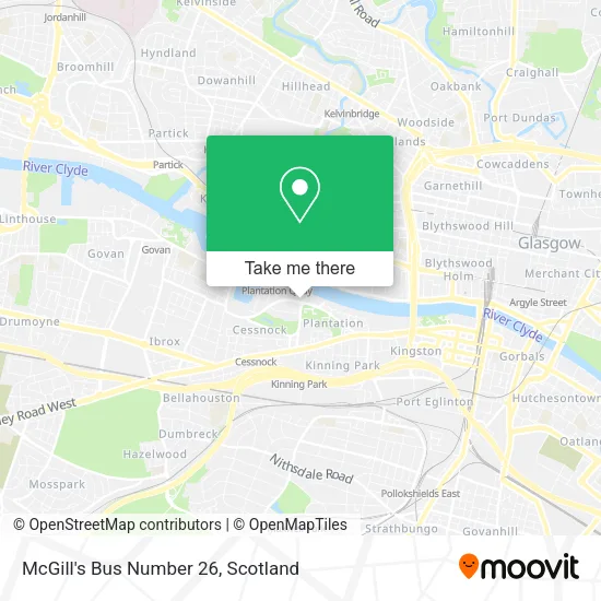 McGill's Bus Number 26 map