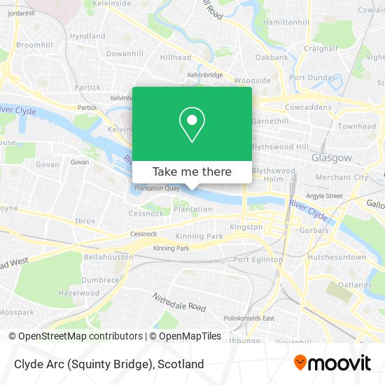 Clyde Arc (Squinty Bridge) map