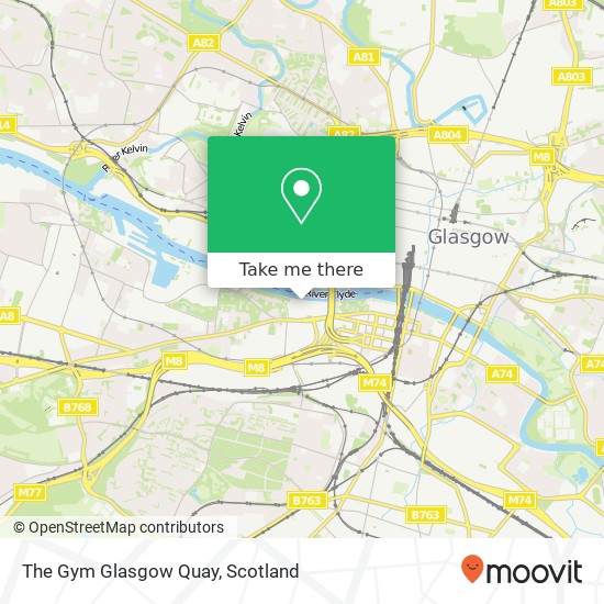 The Gym Glasgow Quay map