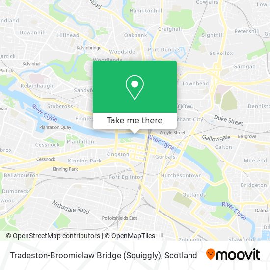 Tradeston-Broomielaw Bridge (Squiggly) map