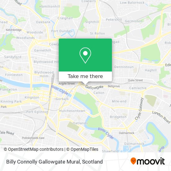 Billy Connolly Gallowgate Mural map