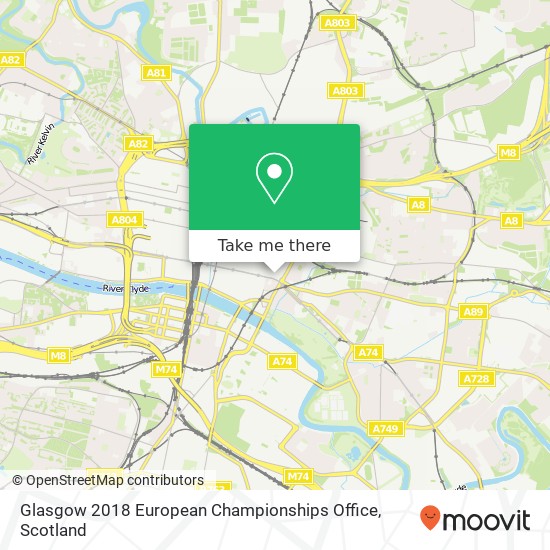 Glasgow 2018 European Championships Office map