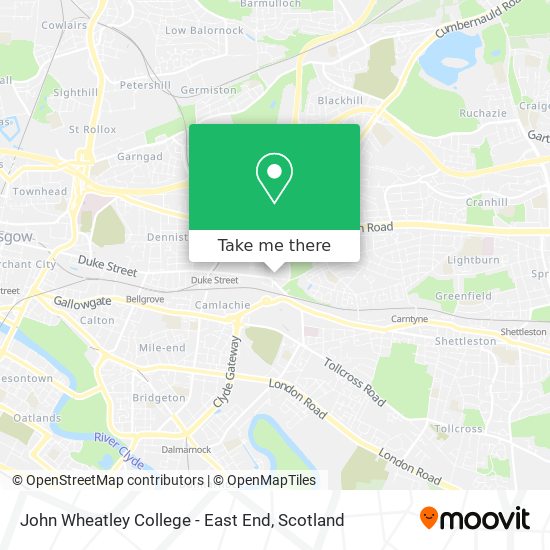 John Wheatley College - East End map