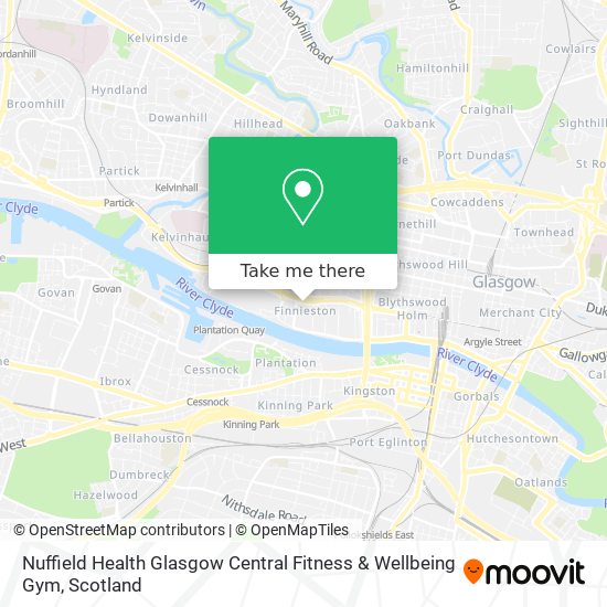 Nuffield Health Glasgow Central Fitness & Wellbeing Gym map