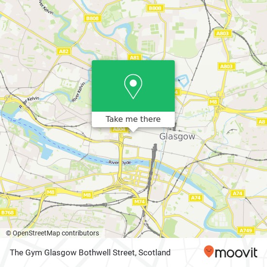 The Gym Glasgow Bothwell Street map