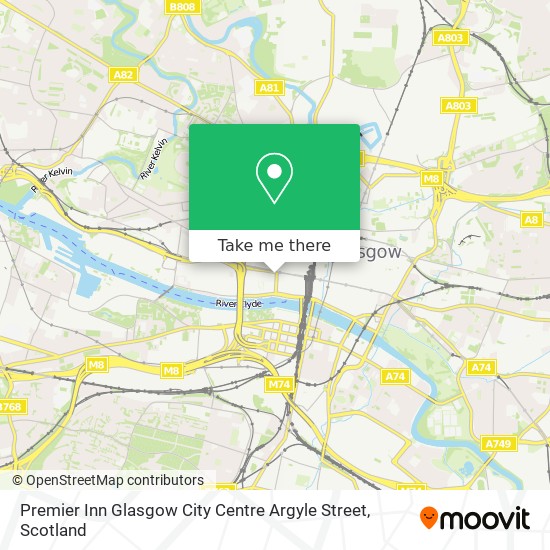Premier Inn Glasgow City Centre Argyle Street map