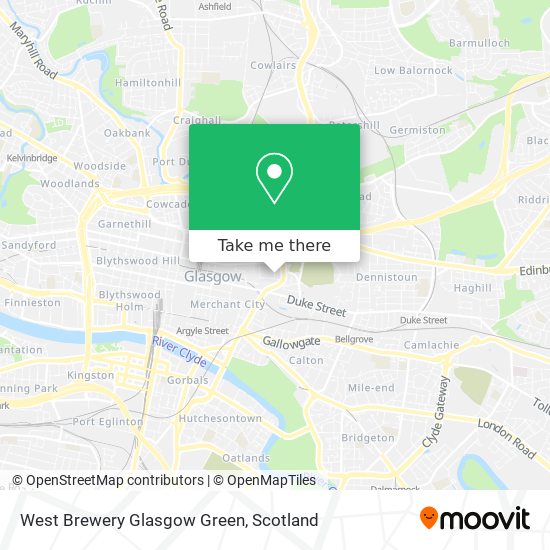 West Brewery Glasgow Green map