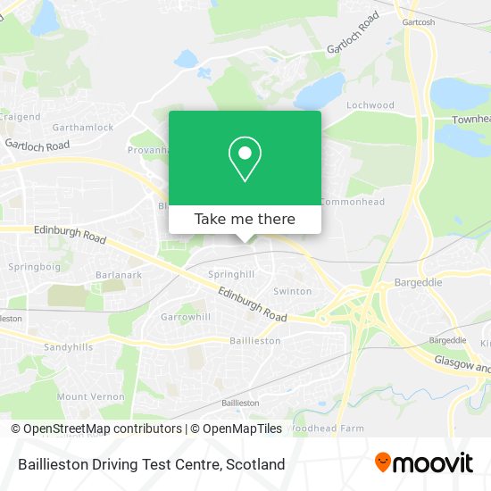 Baillieston Driving Test Centre map