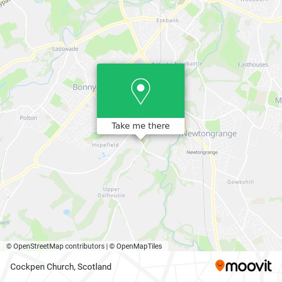 Cockpen Church map