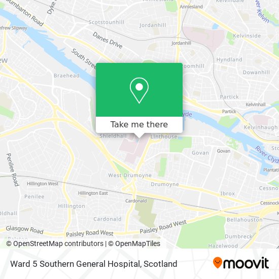 Ward 5 Southern General Hospital map