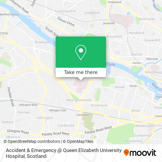 Accident & Emergency @ Queen Elizabeth University Hospital map