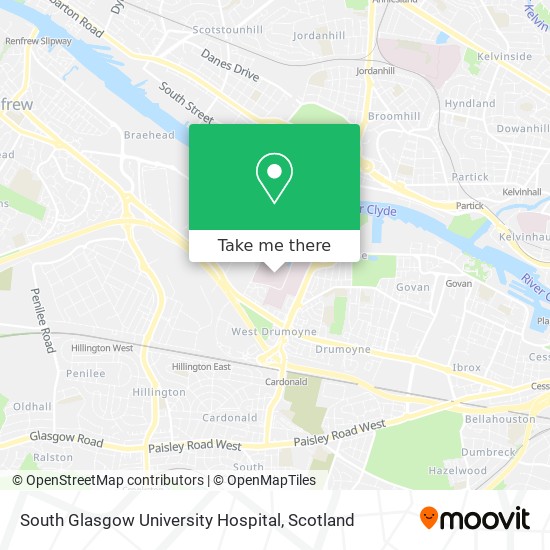 South Glasgow University Hospital map