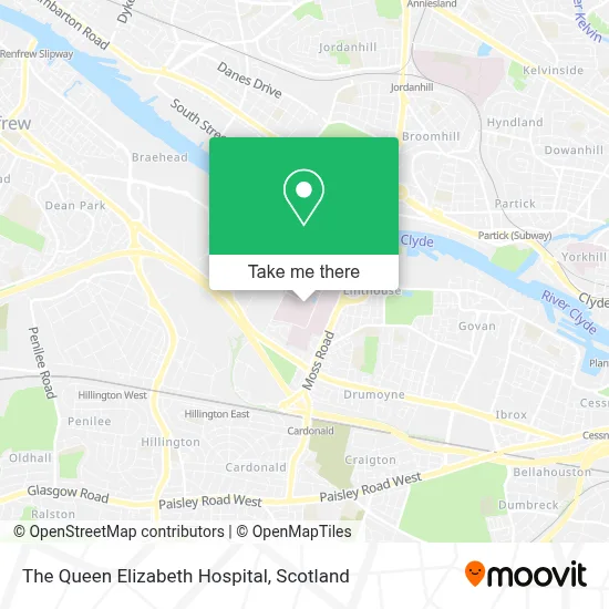 How to Get to The Queen Elizabeth Hospital in Glasgow by Bus or Train?