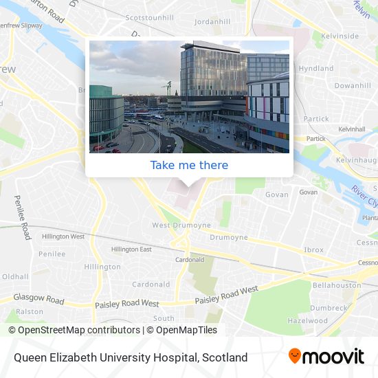 Queen Elizabeth University Hospital map