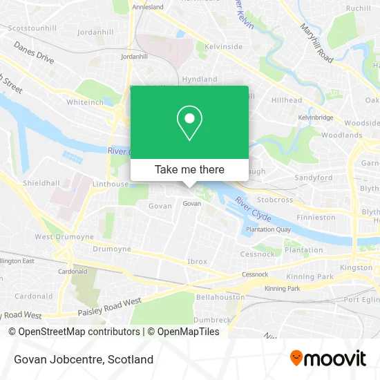 Govan Jobcentre map