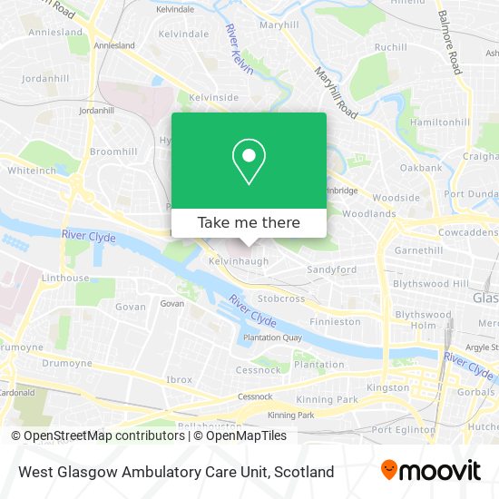 West Glasgow Ambulatory Care Unit map