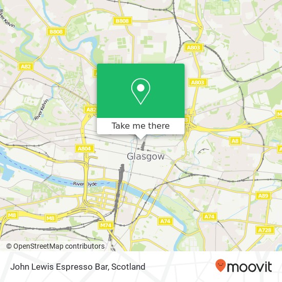 John Lewis Espresso Bar map