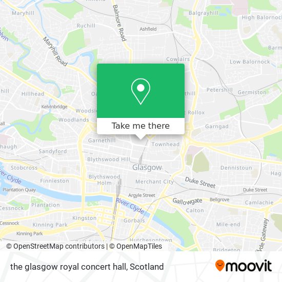 the glasgow royal concert hall map