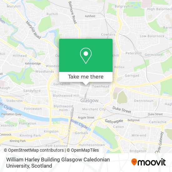 William Harley Building Glasgow Caledonian University map