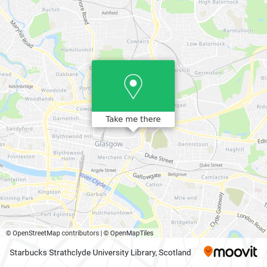 Starbucks Strathclyde University Library map