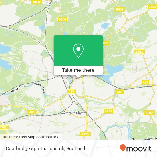 Coatbridge spiritual church map