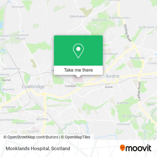 Monklands Hospital map