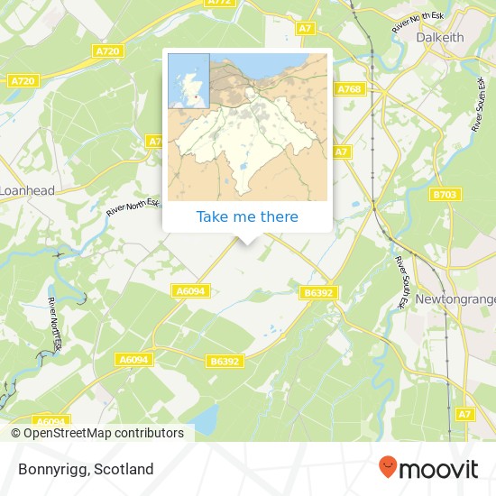 Bonnyrigg map