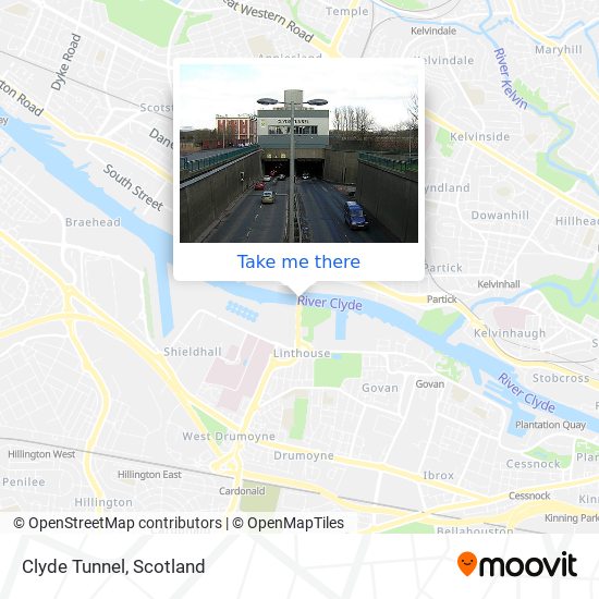 Clyde Tunnel map