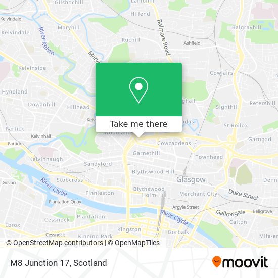 M8 Junction 17 map