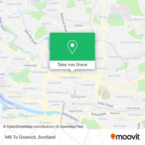 M8 To Gourock map